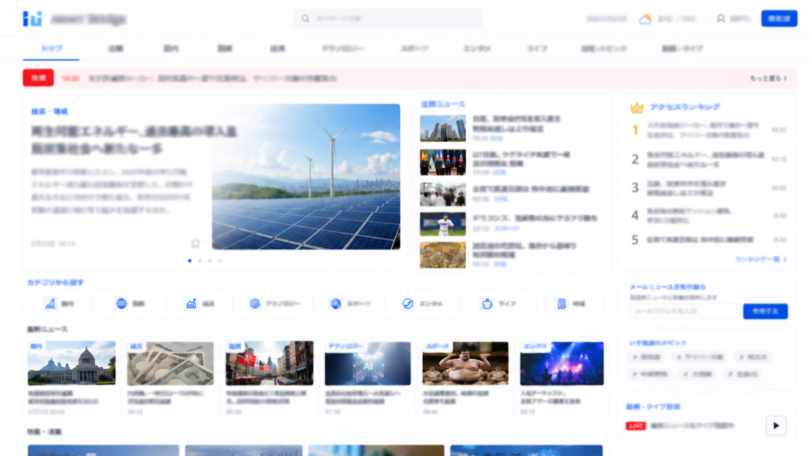ニュース配信CMS・データ連携システムの画面イメージ