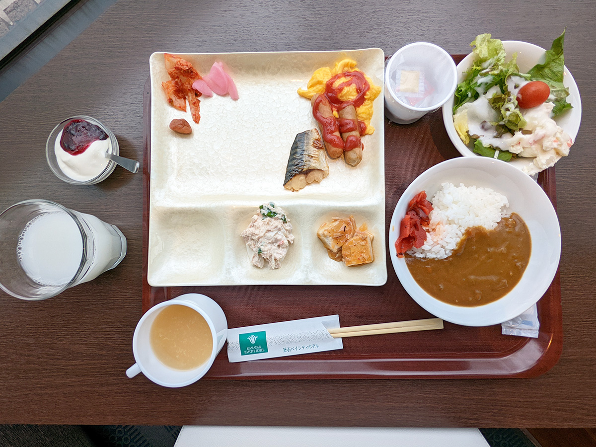 釜石ベイシティホテルさんの朝食バイキング
